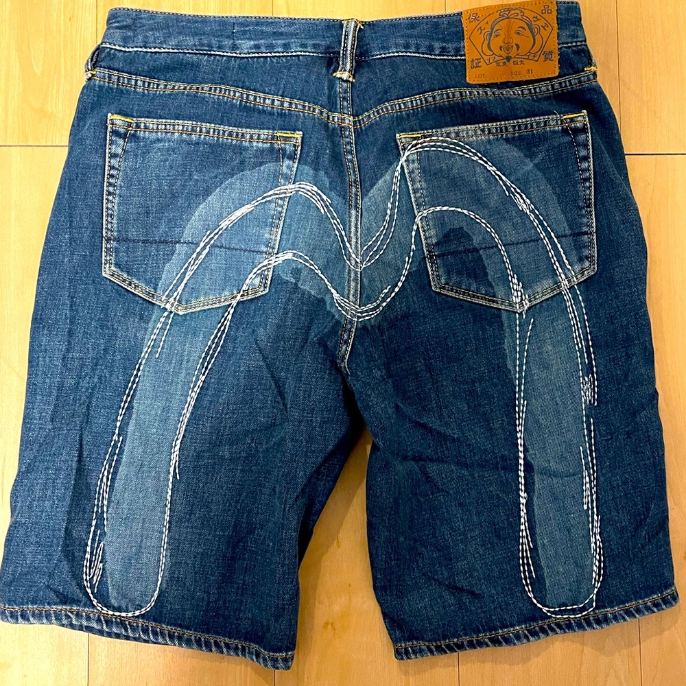 Evisu Denim Shorts size 31 NWOT
